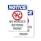 Signmission No Horses Beyond This Point OSHA Notice Sign, Plastic, 7in W x 10in L, 2PK OS-2PACK-NS-P-710-V-14658 - alternate 1